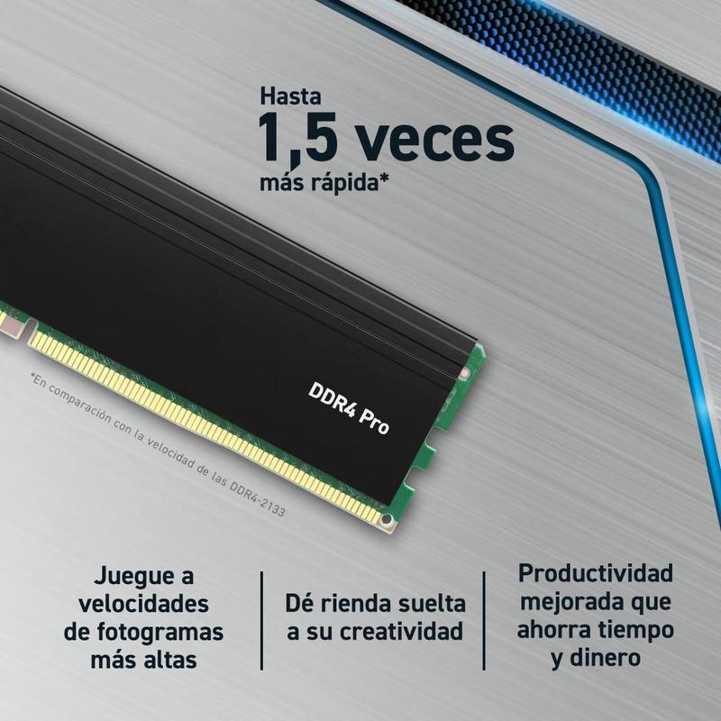 Kit de Memória RAM Crucial Pro 32GB (2x16GB) DDR4 3200MHz